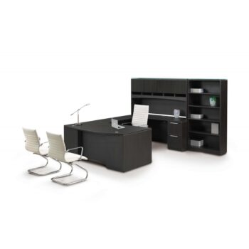 Potenza Desk u shaped  with Laminate modesty and bookcase