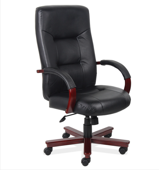 Tris=029 Spencer Collection Executive High Back Swivel Tilt with Mahogany Frame