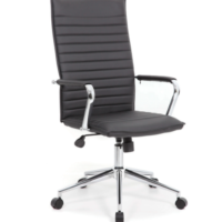 Tris=038 Ridge Collection Executive High Back Task Chair w/Chrome Frame and Ribbed Back