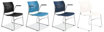Stackable Chairs with or with our Arms w/Chrome Base