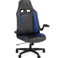 Tris=033 Blue Striker Collection High Back Gaming Chair with Black Frame