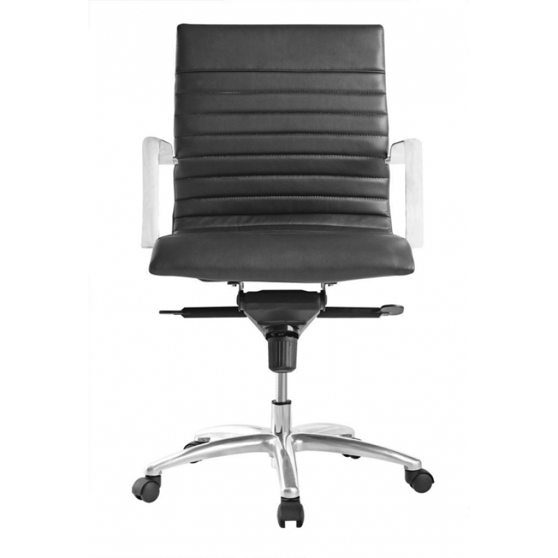 Zetti Mid Back Executive Black Leather* Chair