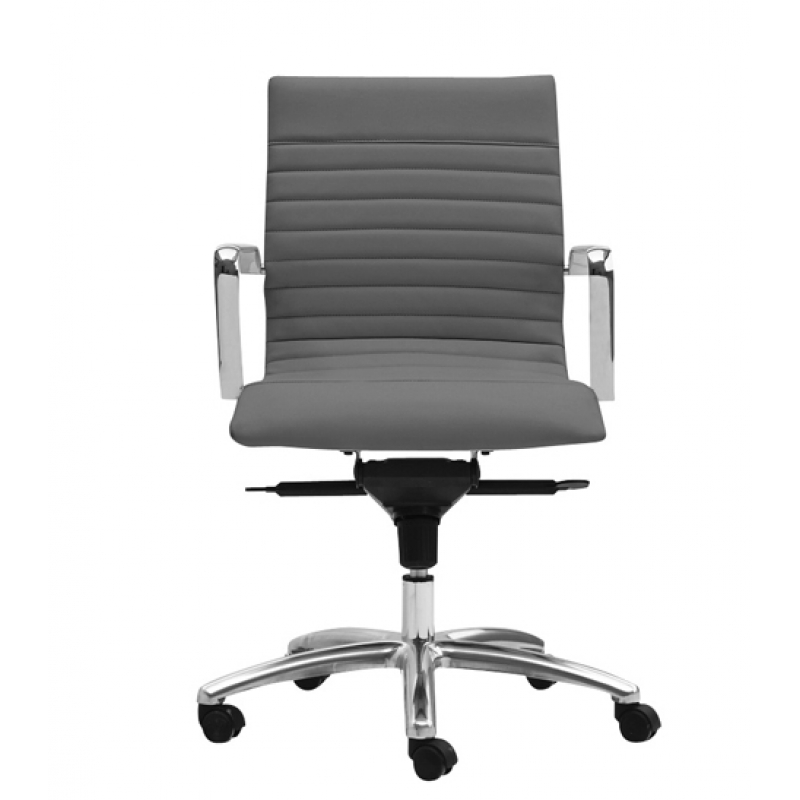 Zetti Mid Back Executive Grey Leather* Chair