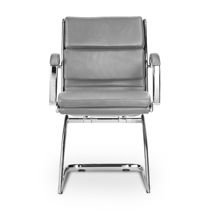 Guest Chair Grey Leather