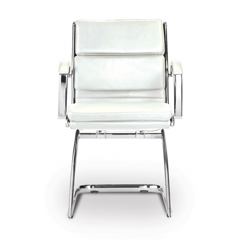 Guest Chair White Leather*
