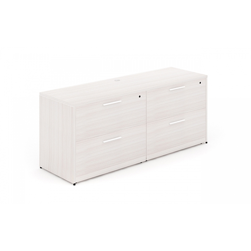 Credenza with 4 drawer lateral file