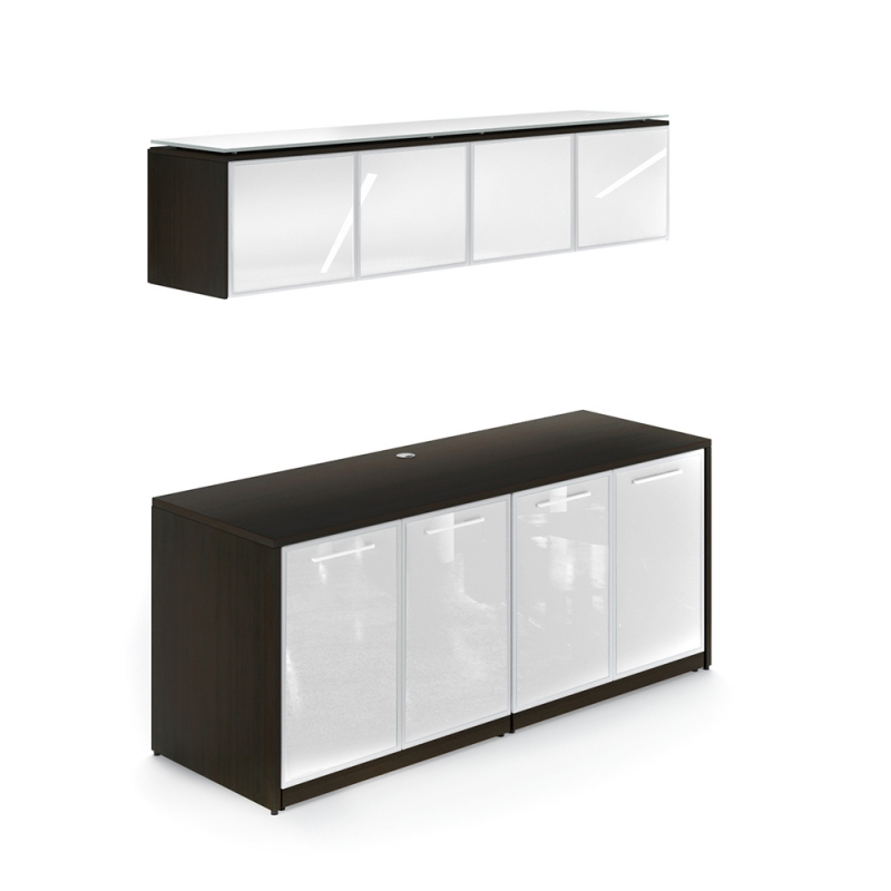 Double credenza with glass doors