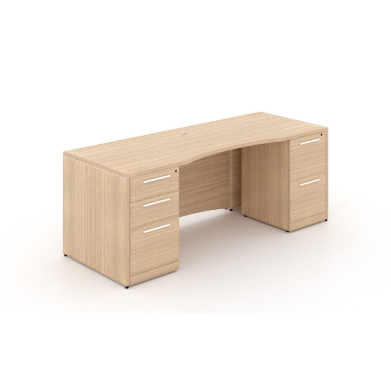 Double pedestal rectangular desk
