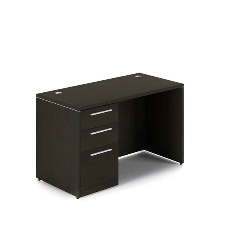 Single pedestal rectangular desk