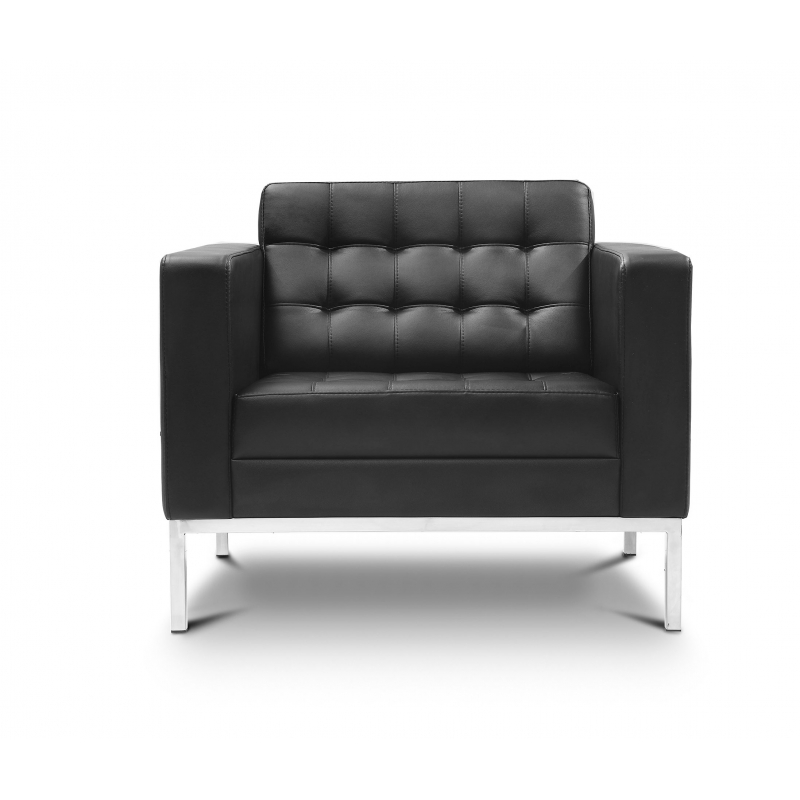 Piazza Black Leather* Lounge Chair