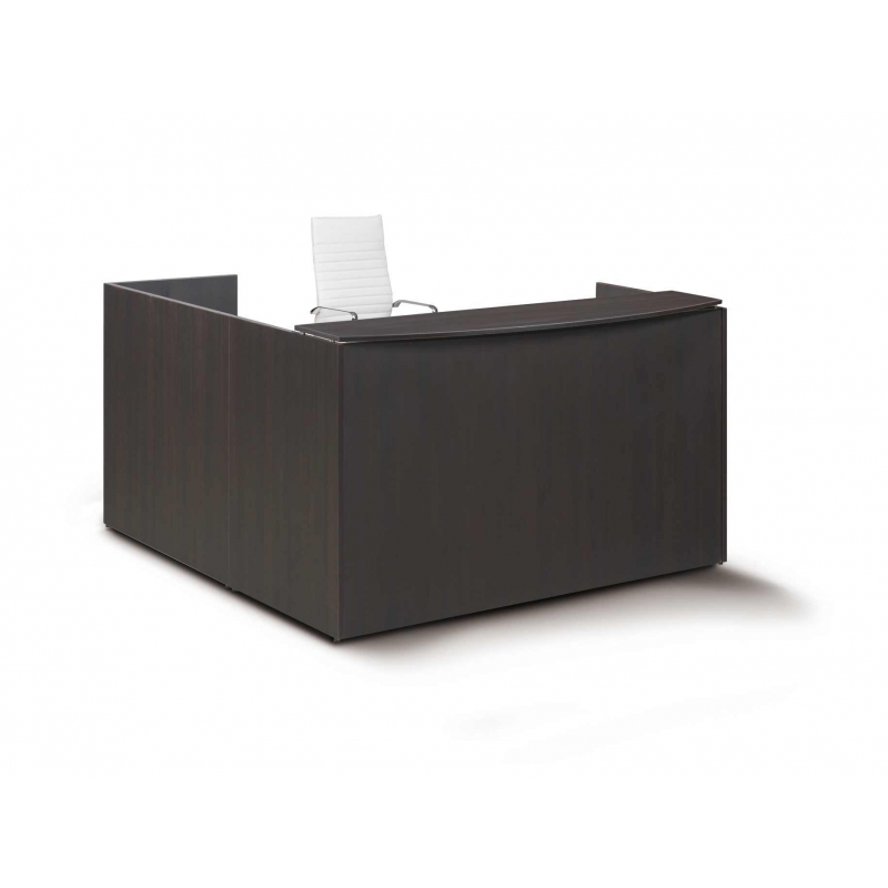Reception Desk with Laminate Transactional Floated Top