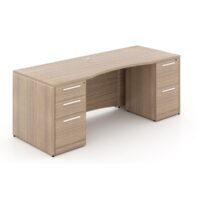 Double pedestal rectangular desk