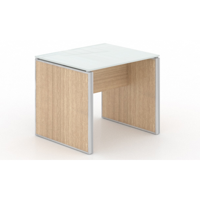 End table – White glass top