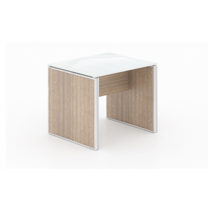 End table – White glass top