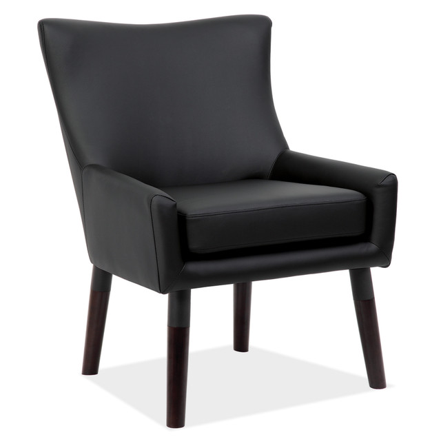 Bowery Collection Guest Chair with Mahogany Wood Legs