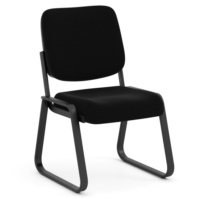 Value Collection | Armless, Sled Base Guest Chair with Black Frame