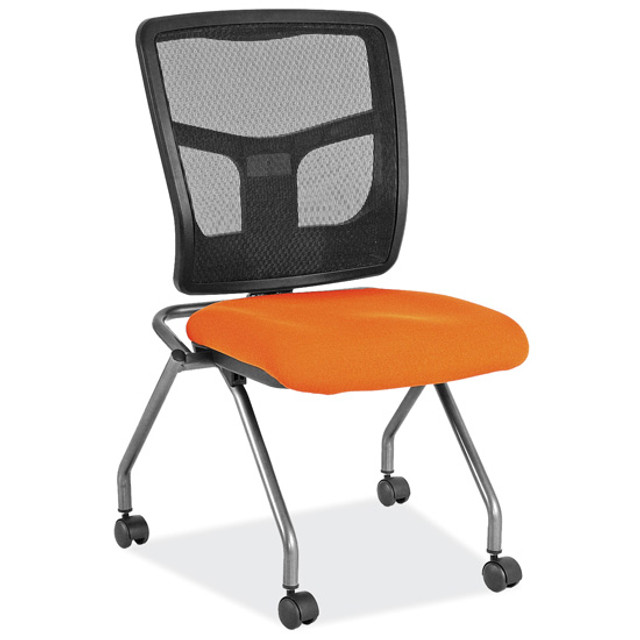 CoolMesh Collection Armless Nesting Chair with Titanium Gray Frame 1