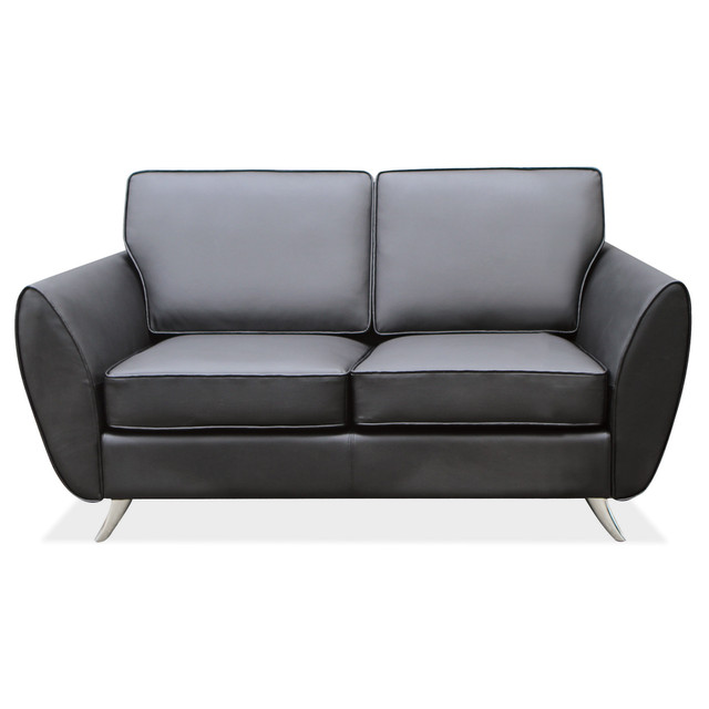 Sterling Collection Loveseat with Brushed Chrome Legs