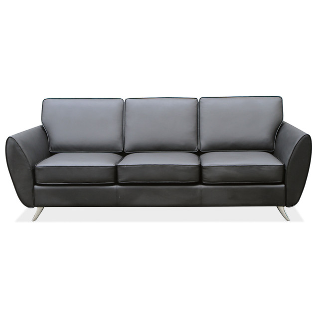 Sterling Collection Sofa with Brushed Chrome Legs