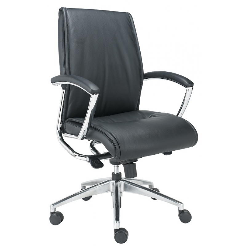 Alto Mid Back Executive Black Leather Chair