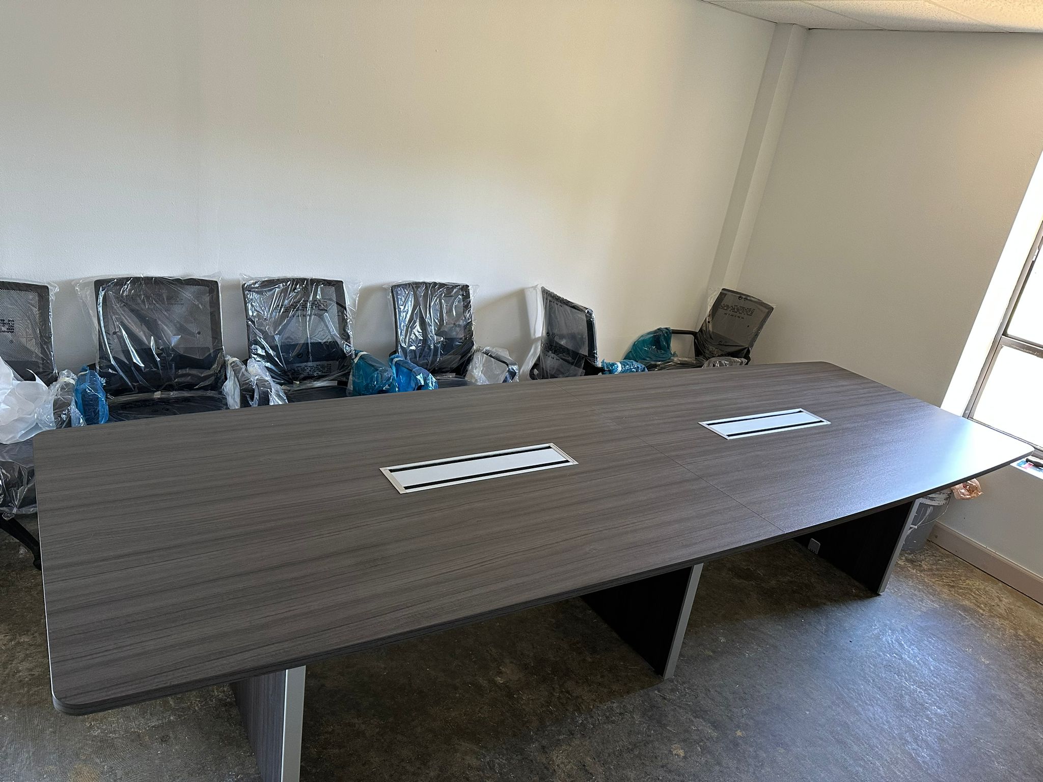 12’ conference table boat shape