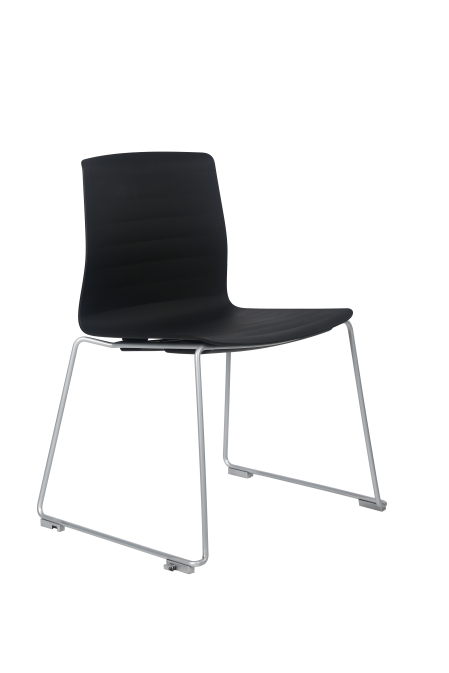 Barre Black Stackable and ganging chair