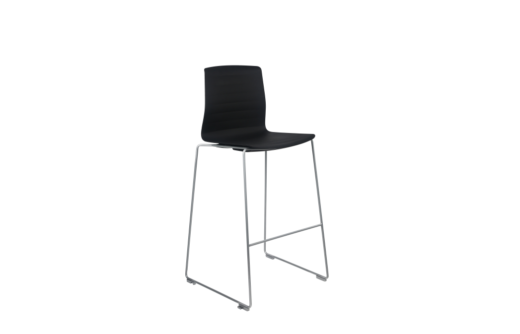 Barre Black Ganging bar stool height chair