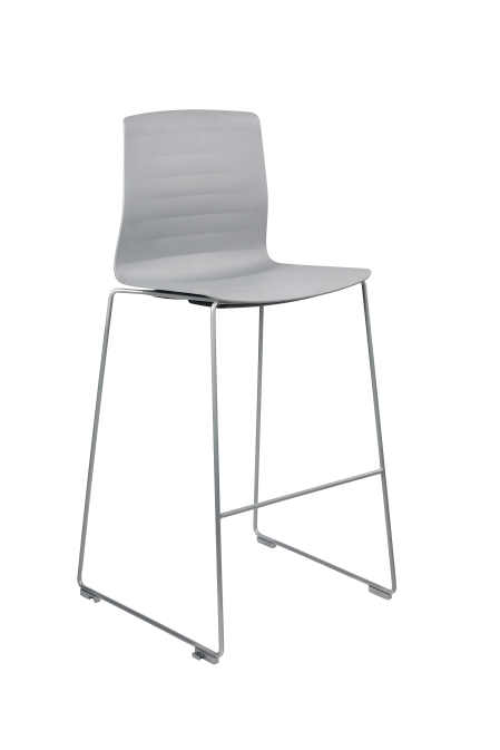 Barre Gray Ganging bar stool height chair