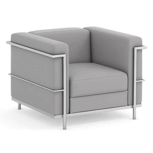 Madison Collection Club Chair with Chrome Exposed Frame