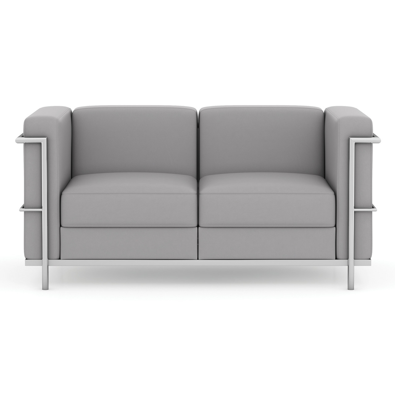 Madison Collection Loveseat with Chrome Exposed Frame