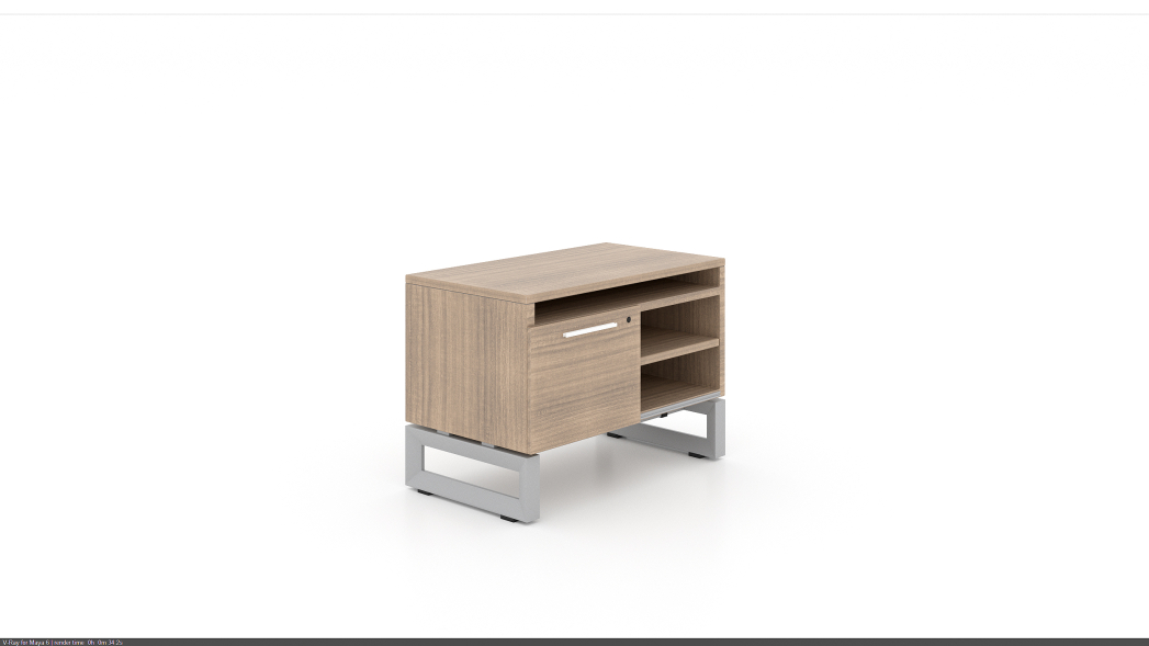 Lateral file with box cabinet at the top 24″H x 36″W-Noce