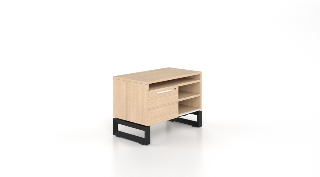 Open Storage with sliding door 24.4″Hx36’W-Black frame Miele