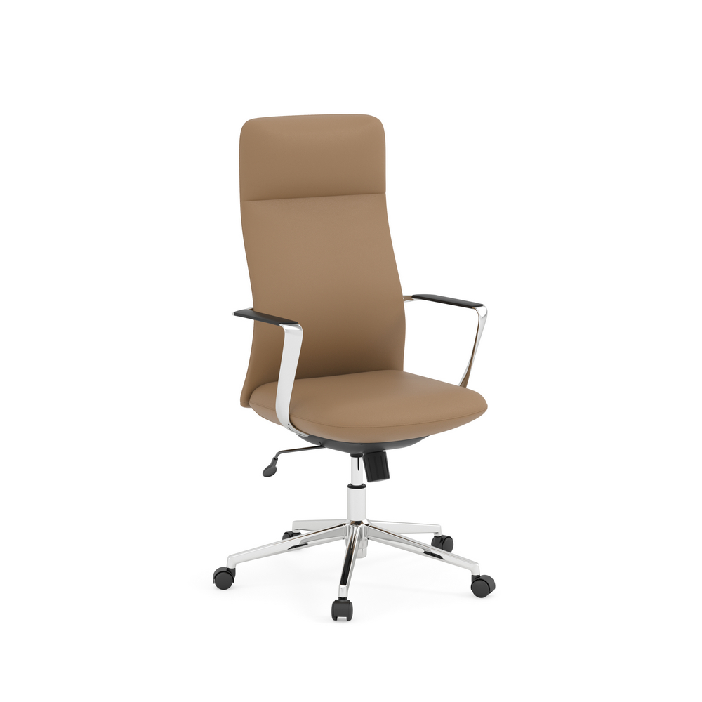 1E165271LBRN-1.jpg High Back Executive Chair Brown - Image 1