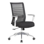 Garrison Mesh Back Chair Alum Arms/Base