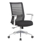 Garrison Mesh Back Chair Alum Arms/Base