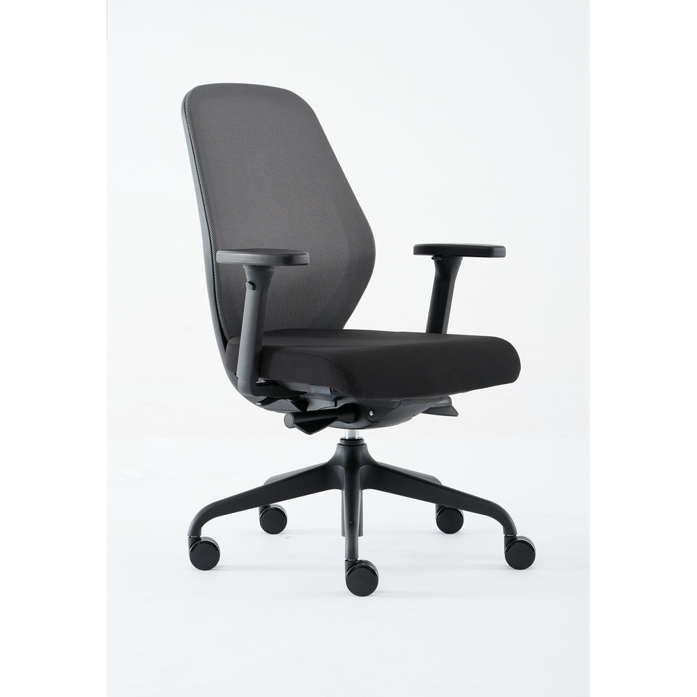 3E1M2A2BLK.jpg Luna Exec Mesh Fab Seat - Image 1