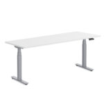 3-Stage, Deluxe Electric, Height Adjustable 30"D x 72"W Desk w/White Top - PLTHATFEET30 Included - Image 2