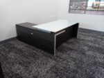 Potenza L Shape White Glass