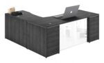 L015 - Desk L Shape with Glass modesty - Image 5