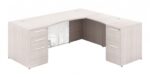 L015 - Desk L Shape with Glass modesty - Image 2