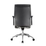 Alto Mid Back Executive Black Leather Chair adjustable arms - Image 3