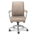 Alto Mid Back Executive Sand Leather Chair - Image 2