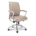 Alto Mid Back Executive Sand Leather Chair