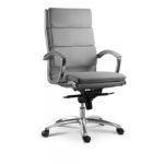 Livello High Back Executive Grey Leather* Chair - Image 4