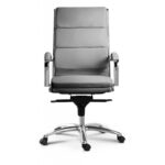 Livello High Back Executive Grey Leather* Chair