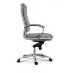 Livello High Back Executive Grey Leather* Chair - Image 2