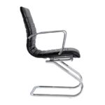 Black Leather Guest Chair - Image 2