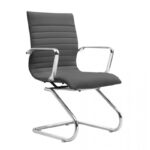 Grey Leather Guest Chair - Image 5