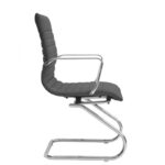 Grey Leather Guest Chair - Image 2