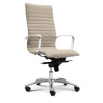 Zetti High Back Executive Sand Leather* Chair - Image 5
